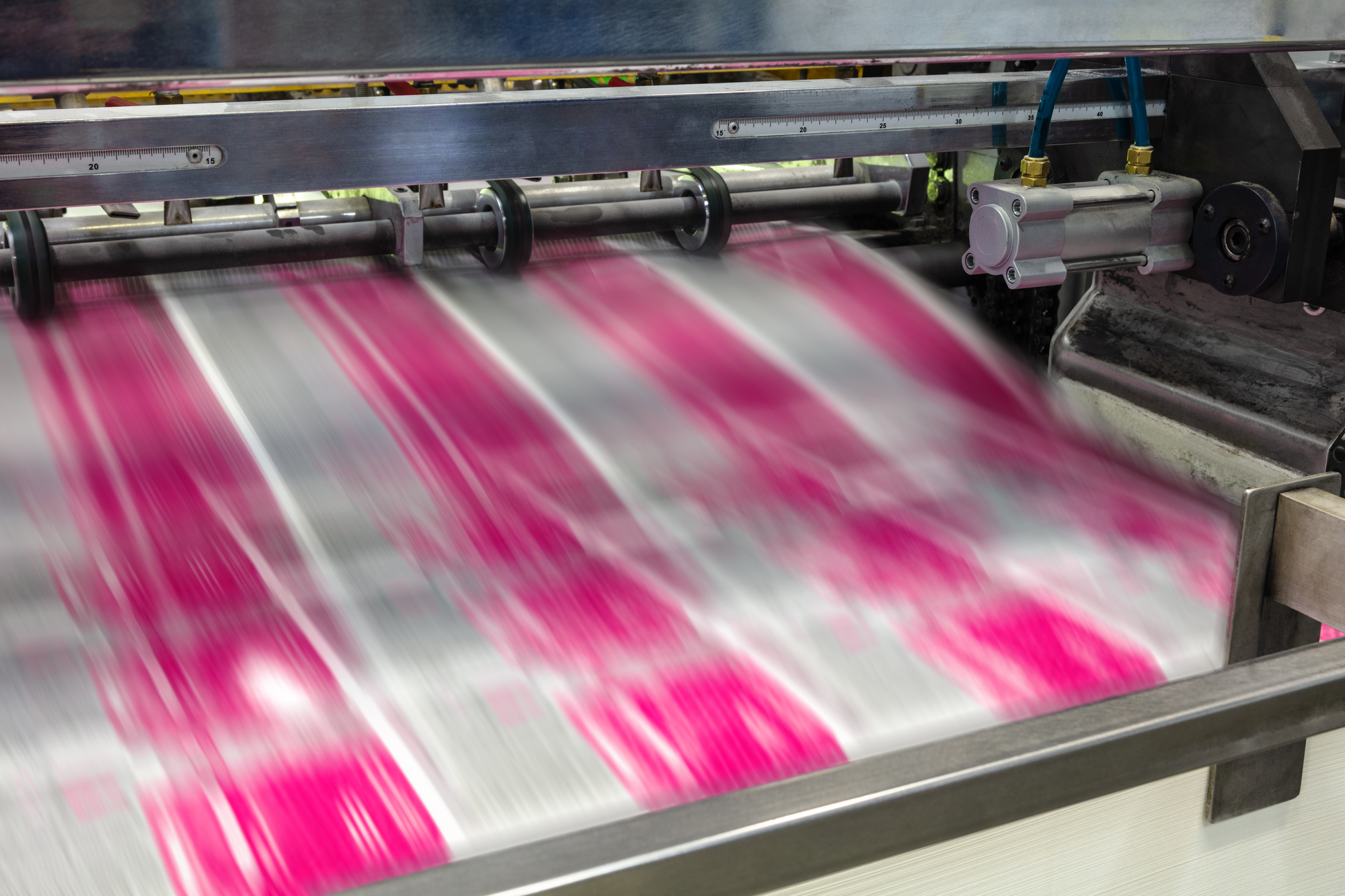 The Euphoric Colors printing workshop, equipped with cutting-edge machinery for fabric printing